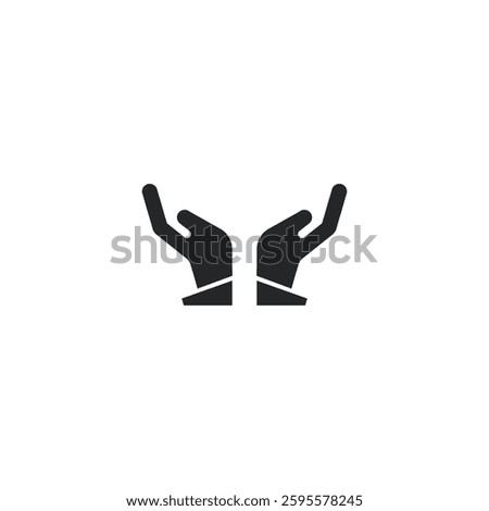 Raised Hands Icon – Islamic Dua Hands, Muslim Worship