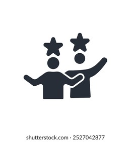 Raised hands icon. vector.Editable stroke.linear style sign for use web design,logo.Symbol illustration.