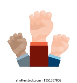 raised hands strong