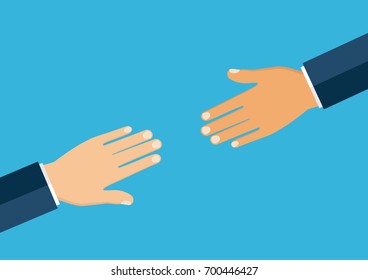 Raised hands volunteering vector concept