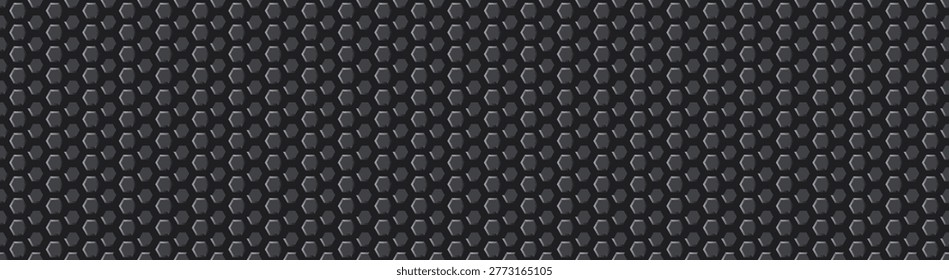 Raised hexagon rubber grip pattern modern dark gray texture.