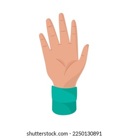 raised open hand protest icon