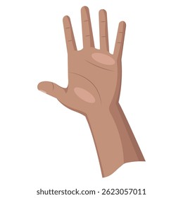 Aufgehobene Hand. Vektorgrafik