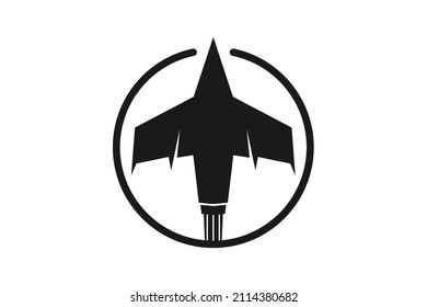 Raised Paper Plane startup aircraft flight rocket icon Logo design
