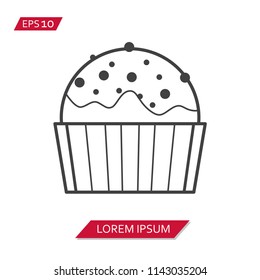 raisin cake vector icon symbol
