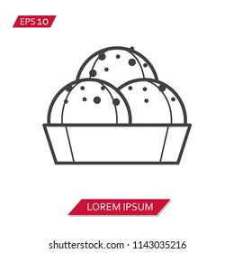 raisin cake vector icon symbol