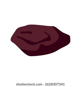 Raisin dried fruit isolated on white background. Vector illustration of green, red and blue raisins in flat style. Icon of dried blue, red and green grapes. Healthy snacks