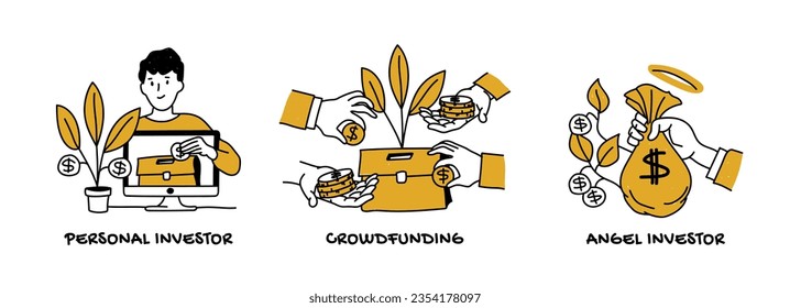 Raising capital for start up, crowdfunding, personal investment, angel investor 