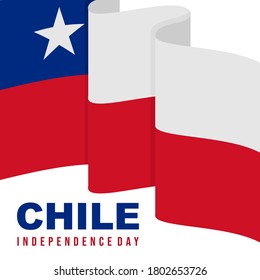 Das Design der chilenischen Flagge steigern. Gute Vorlage für Chile Independence Day Design.