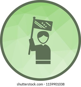 Raising Flag Icon