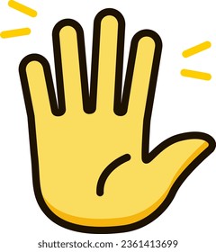 raising hand icon emoji sticker