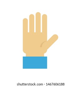 Raising Hand vector, Back to school flat style icon