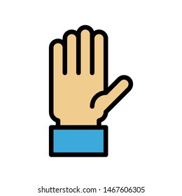 Raising Hand vector, Back to school filled style icon