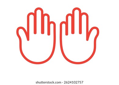 Raising Hands Icon Design eps 10