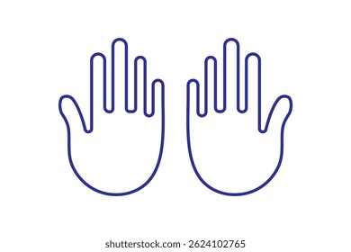 Raising Hands Icon Design eps 10
