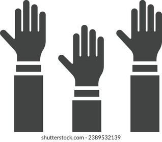 Raising Hands icon vector image. Suitable for mobile application web application and print media.