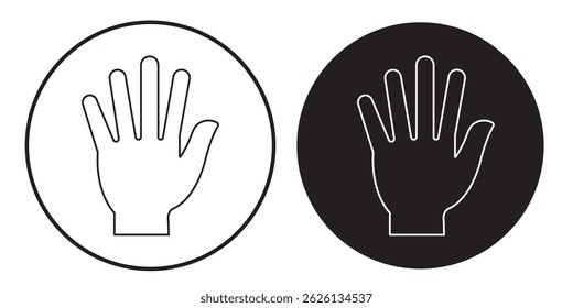 Raising hands vector isolated icon illustration. Open hands emoticon. White and  Black color Design.