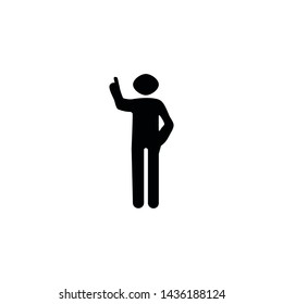 Raising icon. Man  person sign