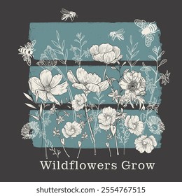 Raising Wildflowers Gift Design, Mother's Day Vector Files, Raising Kids Cut Files, Floral EPS Files, Little Flower Botanical Cut Files, Mom Life Vector Gift