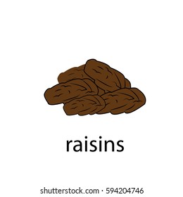 raisins icon - vector illustrator