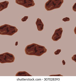Raisins seamless pattern vector illustration