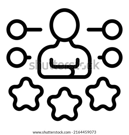 Raiting manager icon outline vector. Team decision. Critical cost
