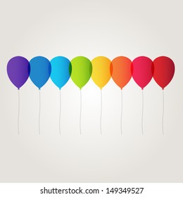 Raiwbow balloons.