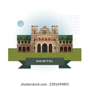  Raj Bhavan Nainital Uttarakhand - Stock Illustration as EPS 10 File