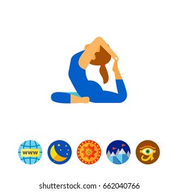 Rajakapotasana Pose Icon