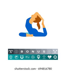 Rajakapotasana Pose Icon