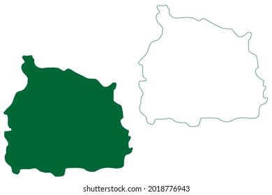 Rajanna Sircilla district (Telangana State, Republic of India) map vector illustration, scribble sketch Rajanna Sircilla map