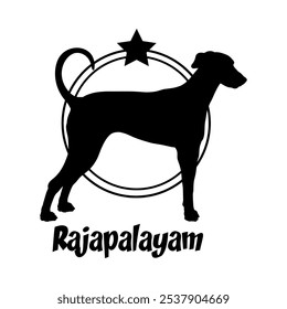 Rajapalayam. dog silhouette,  dog, dog breeds, logo, vector, silhouette, logo design, animal, illustration, icon, sign, design, black,  symbol, pet