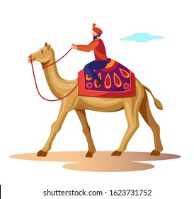 Rajasthan Culture Royal Man Riding On Stock Vector (Royalty Free ...