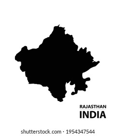 Arte de mapas vectoriales de Rajastán en India