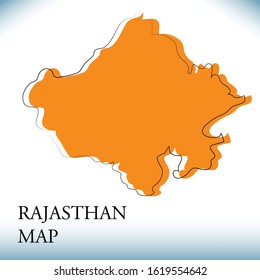 Rajasthan Map Vector Illustration Stock Vector (Royalty Free ...