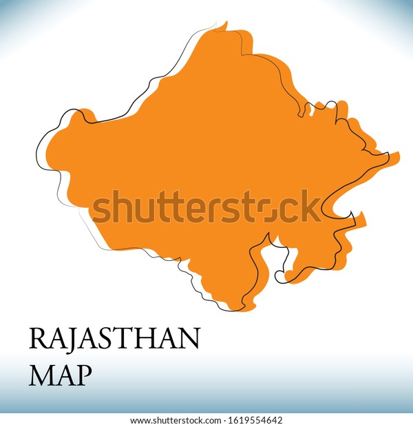 Rajasthan Map Vector Illustration Stock Vector (Royalty Free ...