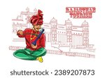 Rajasthan tourism India vector illustration