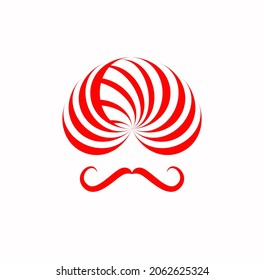 Rajasthani muchad man with red pagdi vector.