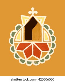 Rajasthani style design motives vector illustration