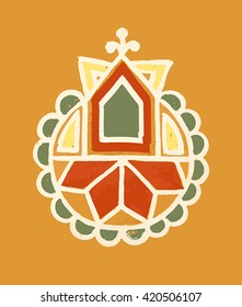 Rajasthani style design motives vector illustration