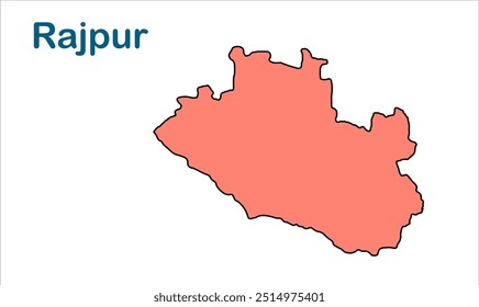 Mapa de subdivisão de Rajpur, Distrito de Buxar, Estado de Bihar, República da Índia, Governo de Bihar, Território indiano, Índia Oriental, política, aldeia, turismo