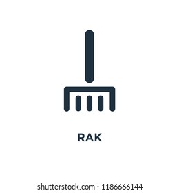Rak icon. Black filled vector illustration. Rak symbol on white background. Can be used in web and mobile.
