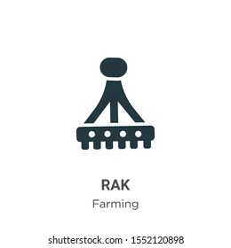 Rak vector icon on white background. Flat vector rak icon symbol sign from modern gardening collection for mobile concept and web apps design.