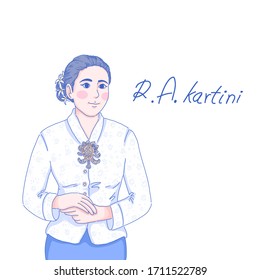 R.A.Kartini day concept design of vector.