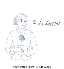 R.A.Kartini day concept design of vector.