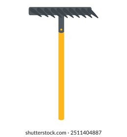 Rake colored icon. Gardening tool