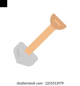 rake farm icon logo flat style vector