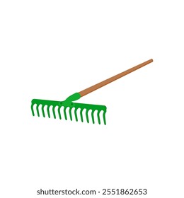 Rake Flat Icon, Vector illustration