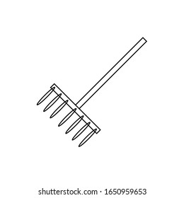 Rake ( Garden ) on white background 