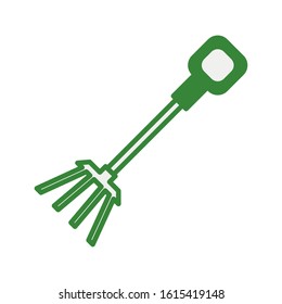 rake garden tool isolated icon vector illustration design